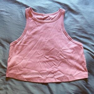 Pink Sleeveless Women's crop top